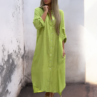Marie™ | Ibiza Style Casual Enkelhoogte Overhemdjurk