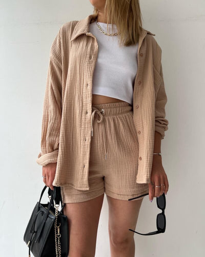 Monique™ | Katoenen tweedelige set