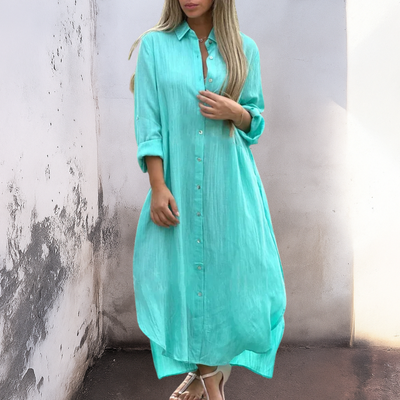 Marie™ | Ibiza Style Casual Enkelhoogte Overhemdjurk