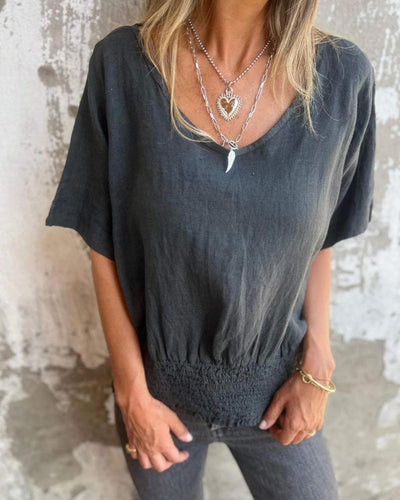 Marie™ | Casual Ibiza Style Blouse met V-hals