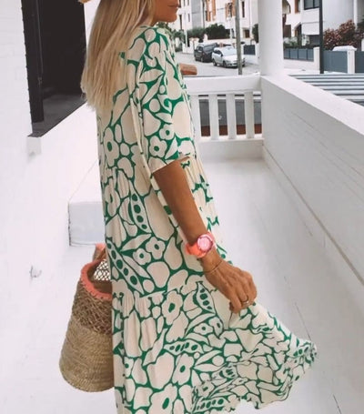 Juni™ | Ibiza-stijl jurk met bohemisch bloemenprint
