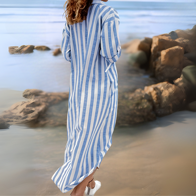 Joyce™ | Elegante gestreepte jurk met V-hals