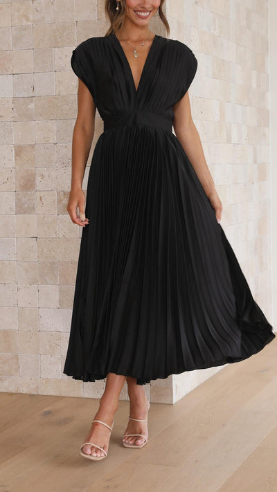 Maria | Elegant Geplooide Jurk