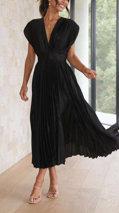 Maria | Elegant Geplooide Jurk