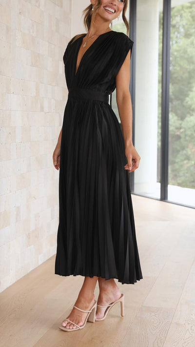 Maria | Elegant Geplooide Jurk