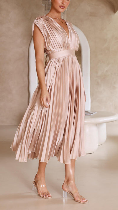 Maria | Elegant Geplooide Jurk