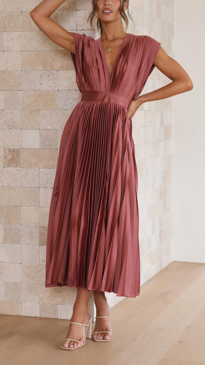 Maria | Elegant Geplooide Jurk