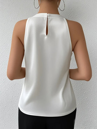 Miranda™ | Elegante satijnen blouse met open schouders