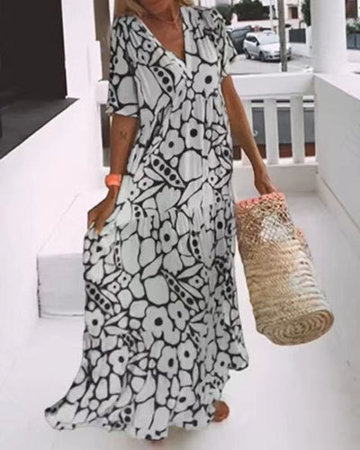 Juni™ | Ibiza-stijl jurk met bohemisch bloemenprint