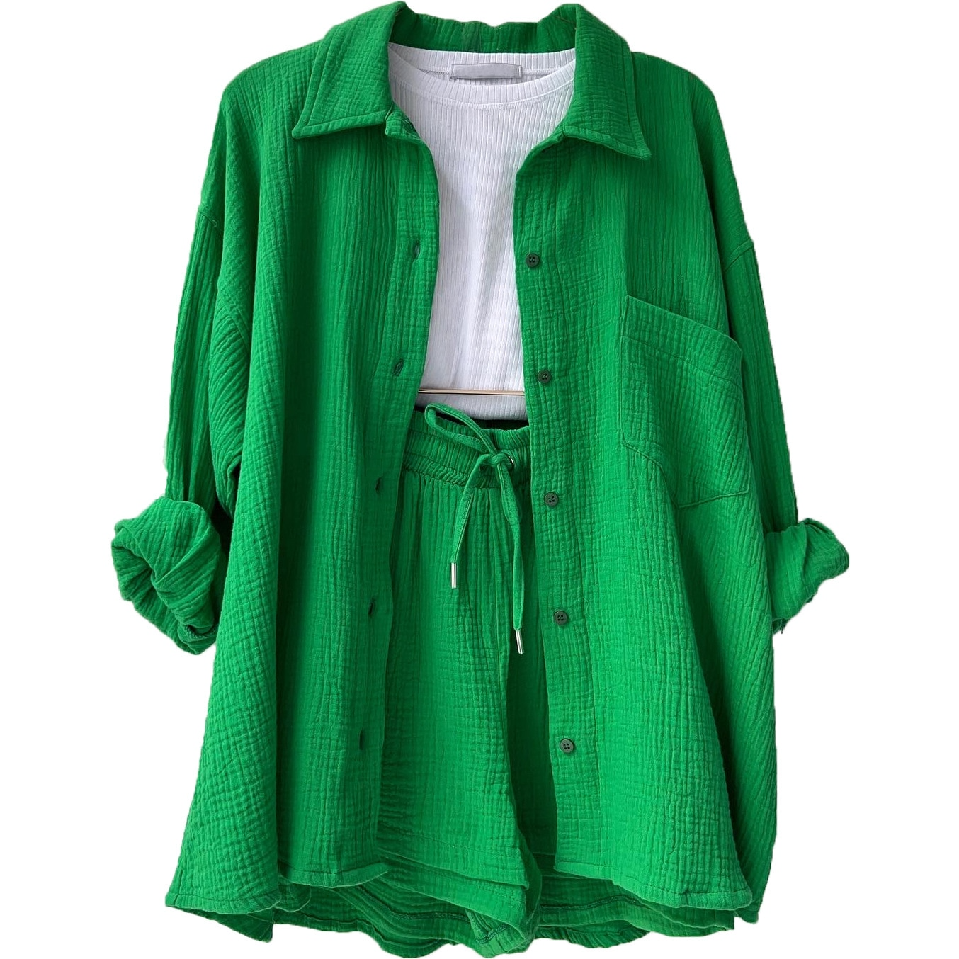 Monique™ | Katoenen tweedelige set