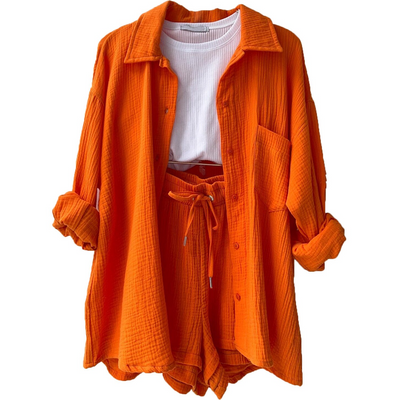 Monique™ | Katoenen tweedelige set