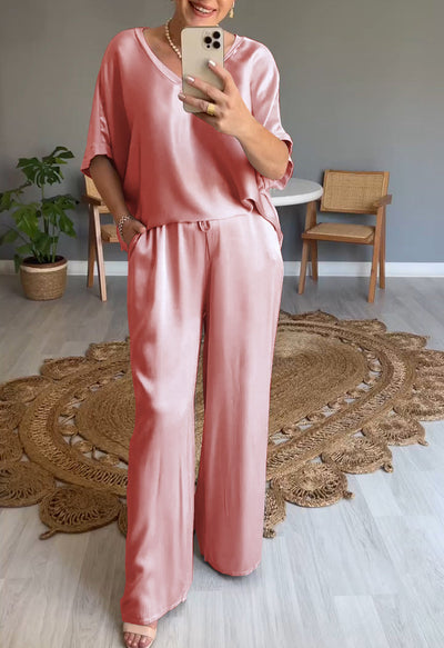 Elena | Casual tweedelig pak met ronde hals