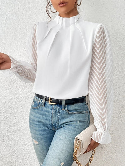 Nathalie™ | Elegante blouse met plooi mouwen