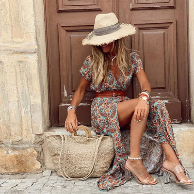 Karin™  | Elegante Ibiza-style jurk - Inclusief riem
